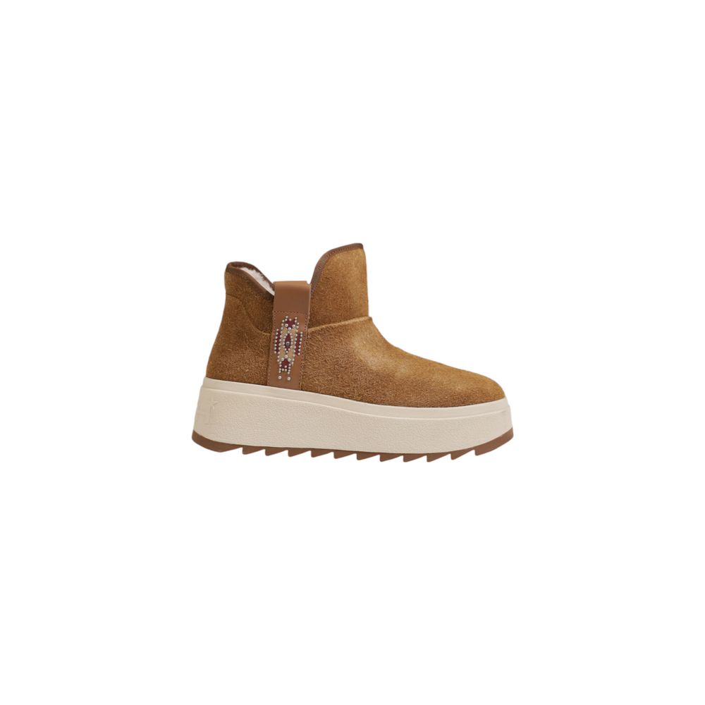 Cuir de daim marron, hauteur cheville