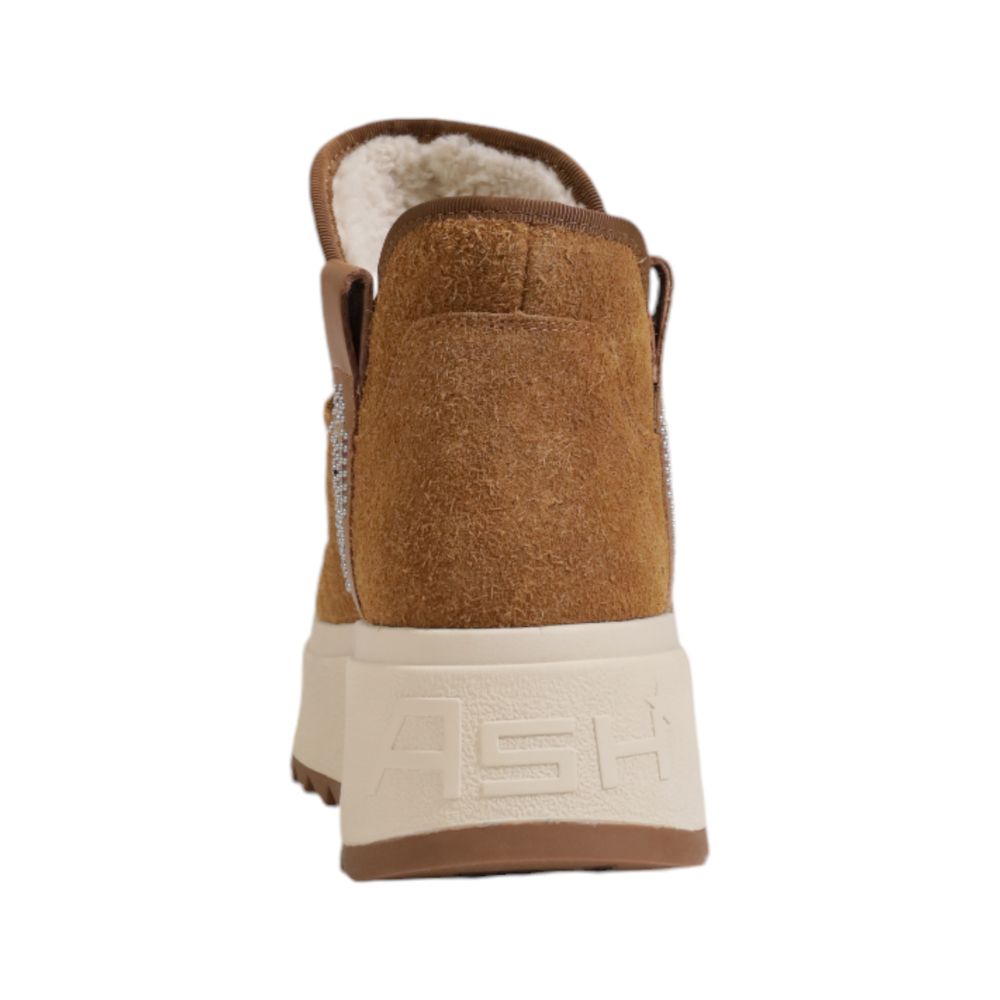 Cuir de daim marron, hauteur cheville