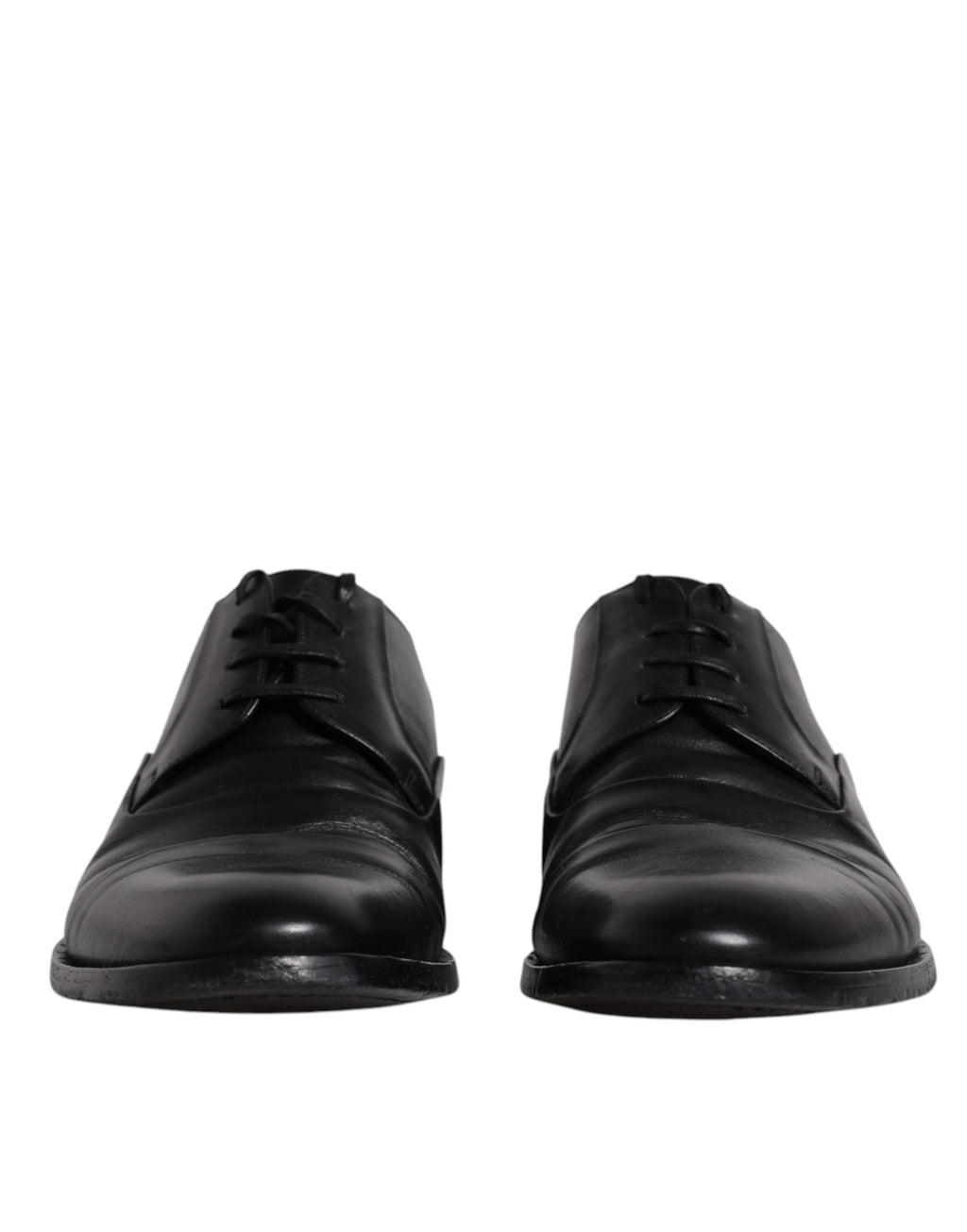Chaussures de ville derby en cuir noir à lacets pour homme
