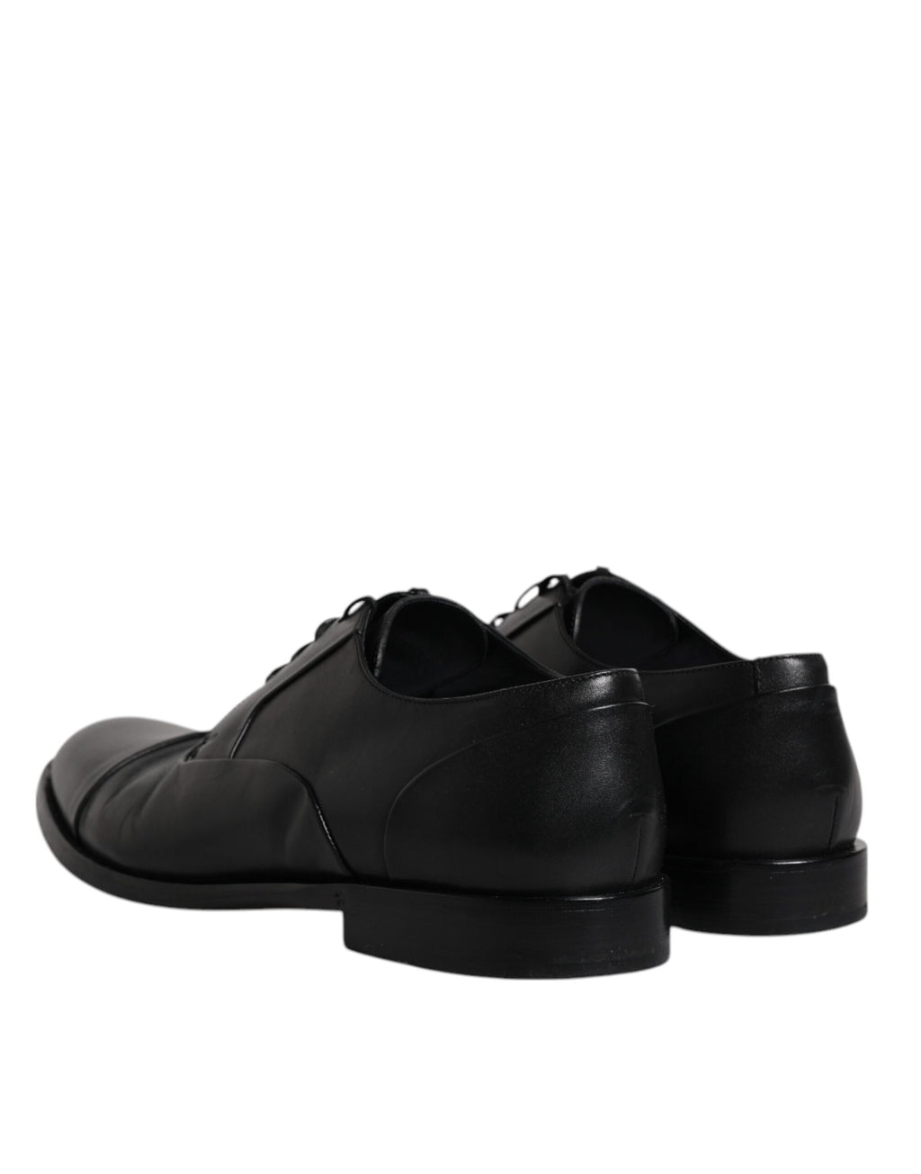 Chaussures de ville derby en cuir noir à lacets pour homme