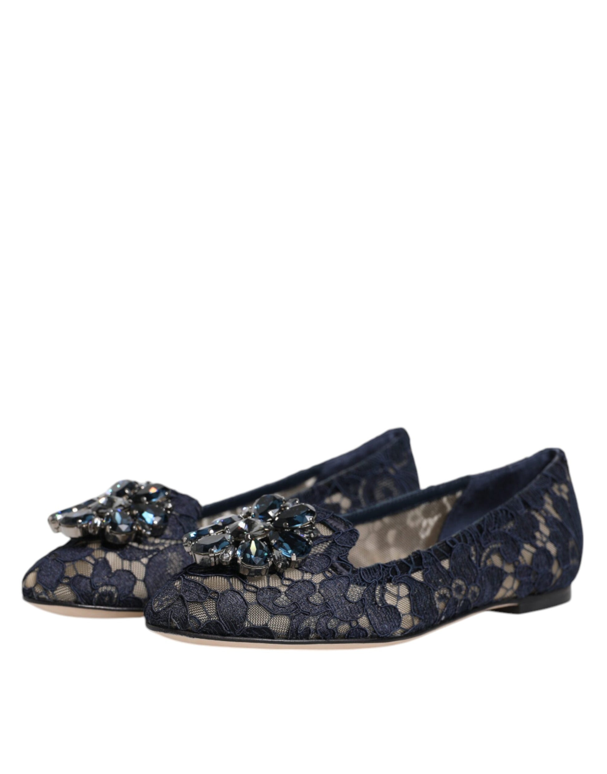 Baskets plates en dentelle et cristaux bleus Taormina