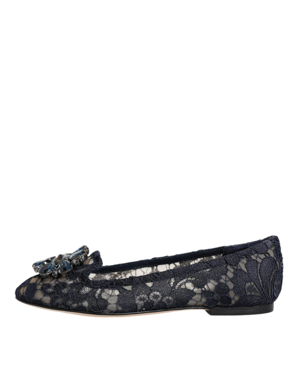 Baskets plates en dentelle et cristaux bleus Taormina