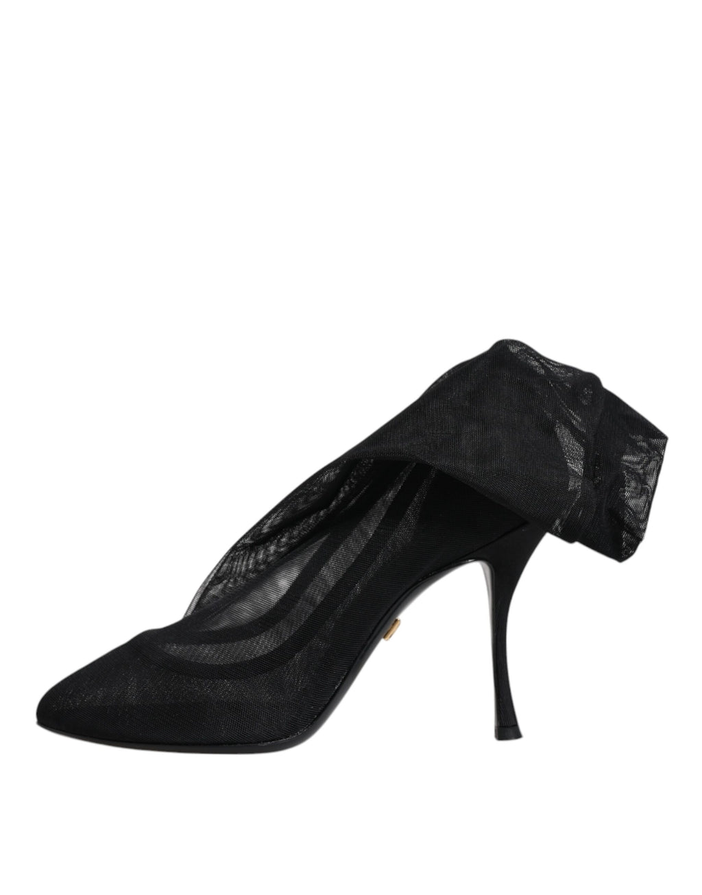 Bottines chaussettes en maille extensible de soie noire
