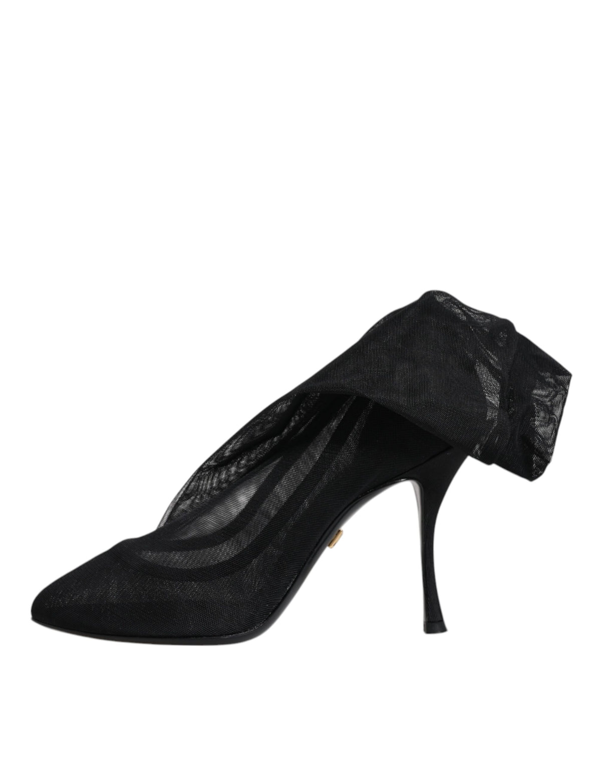 Bottines chaussettes en maille extensible de soie noire