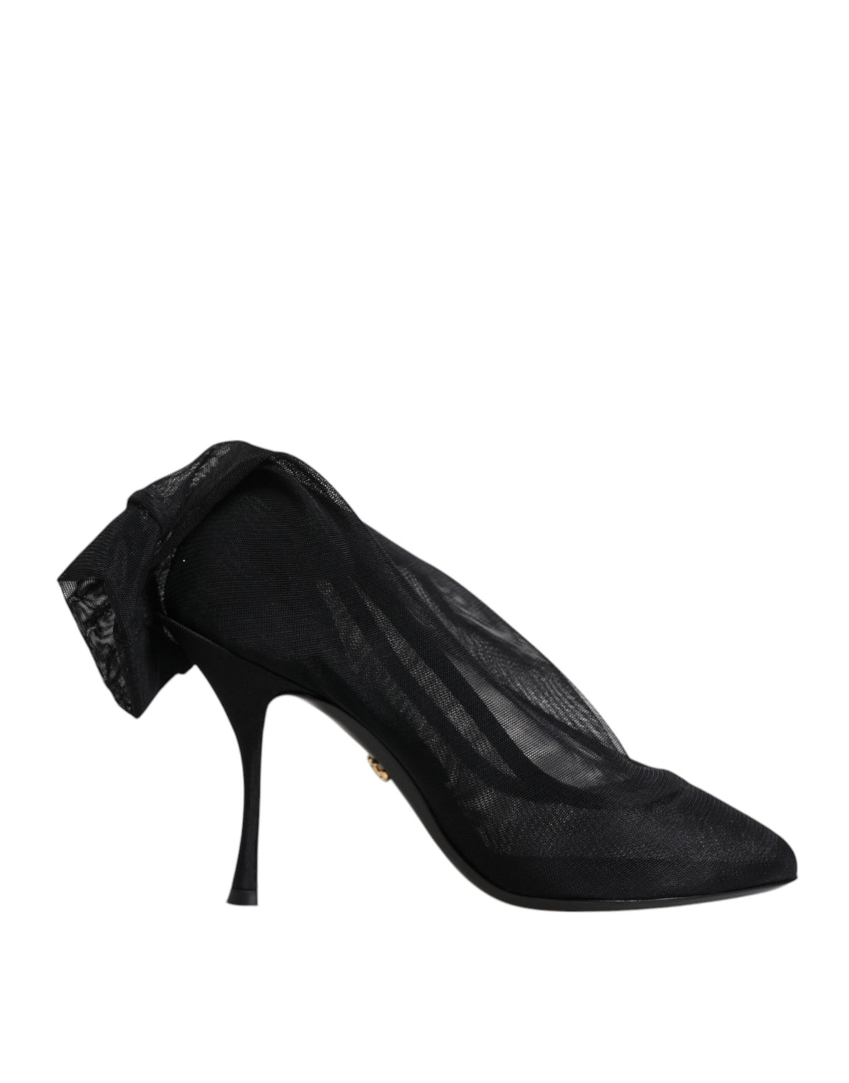 Bottines chaussettes en maille extensible de soie noire