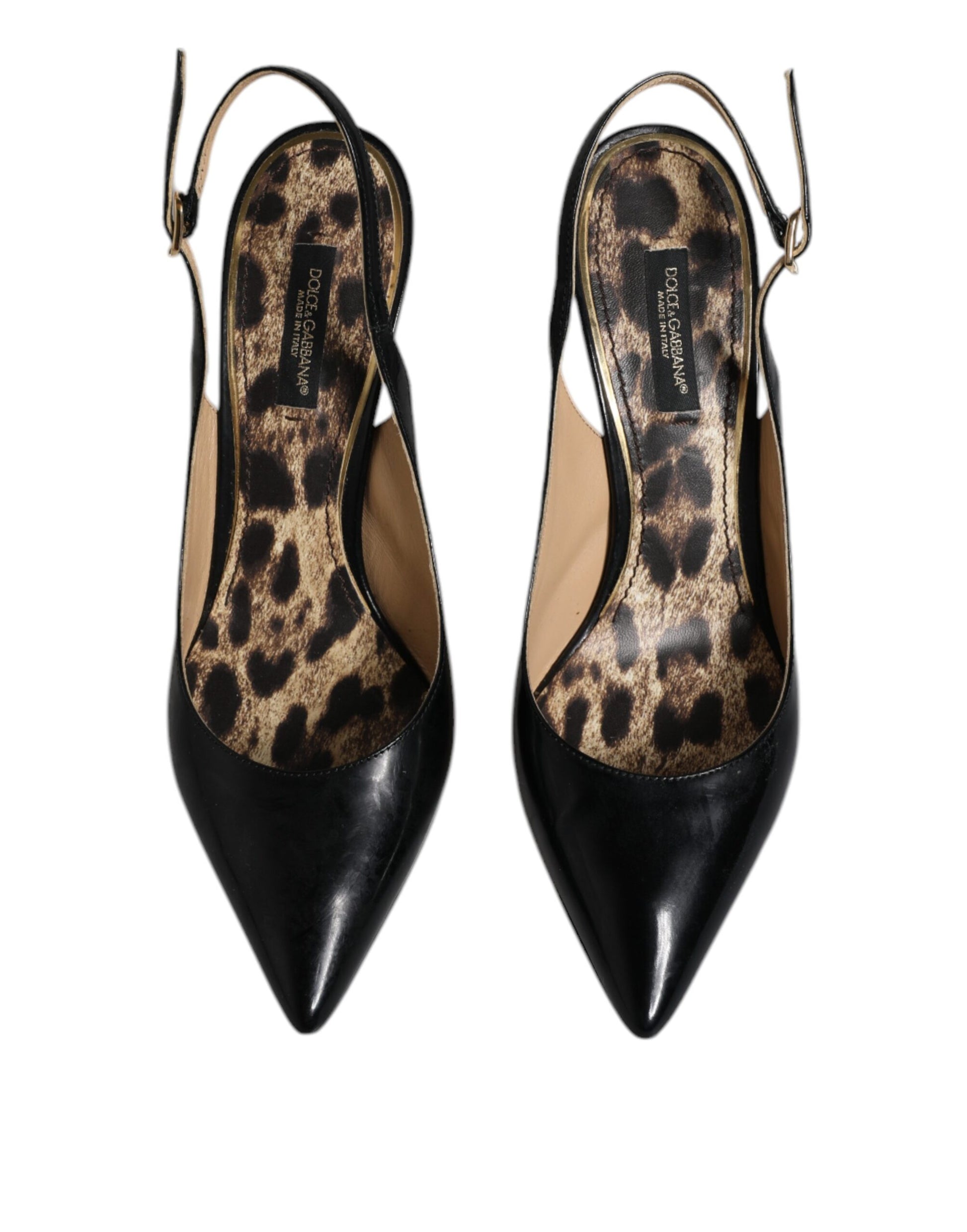 Escarpins à talons hauts en cuir noir