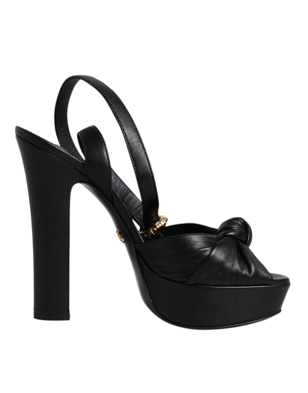Sandales à talons plateforme en cuir noir