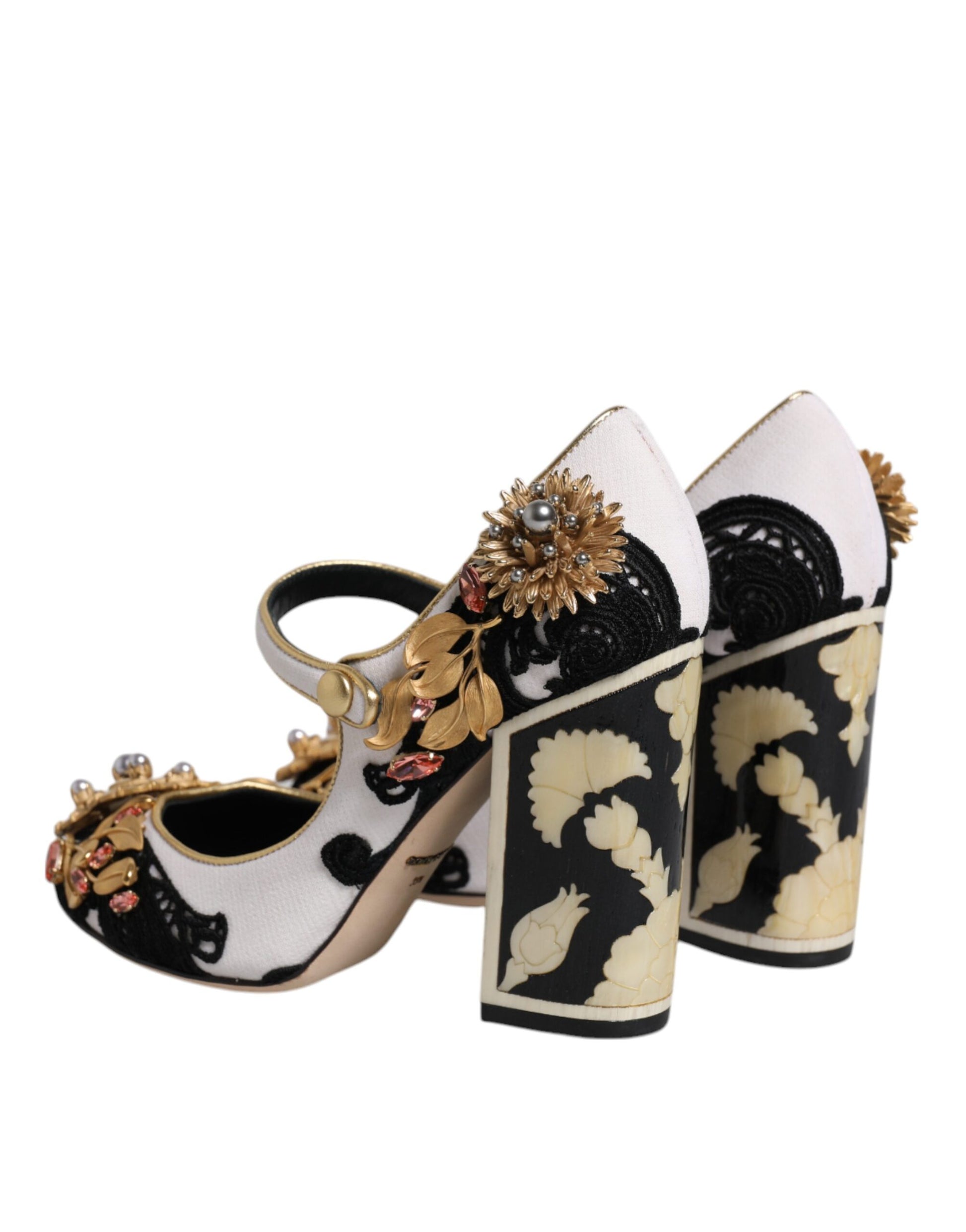 Escarpins à talons ornés multicolores