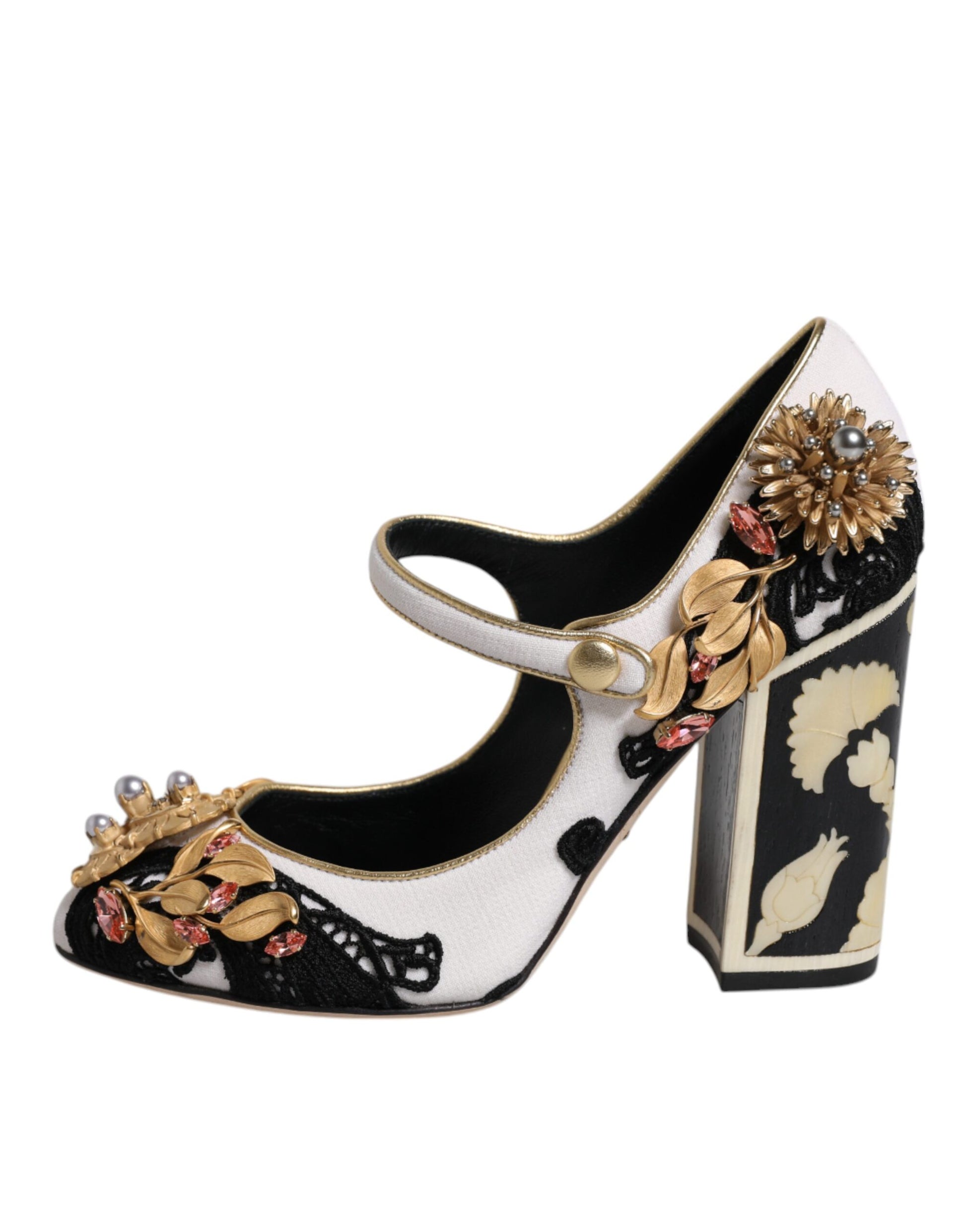 Escarpins à talons ornés multicolores