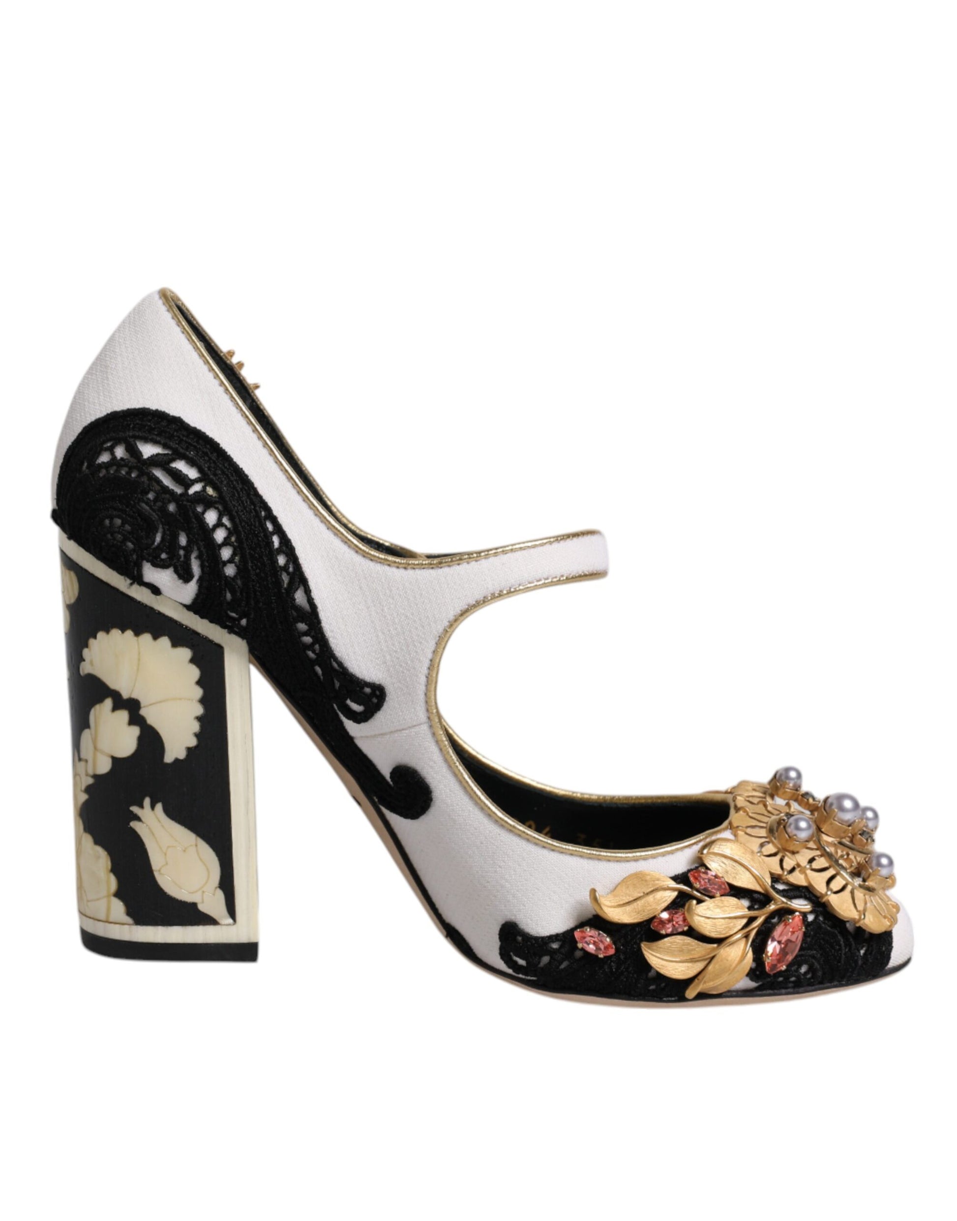 Escarpins à talons ornés multicolores