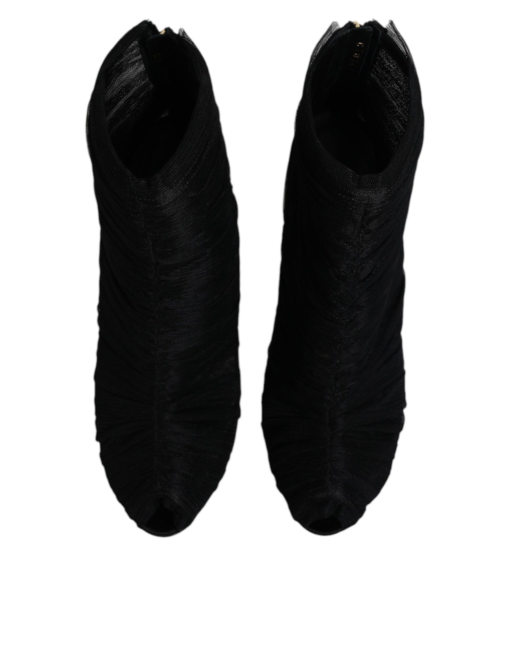 Bottines à talons aiguilles en maille noire
