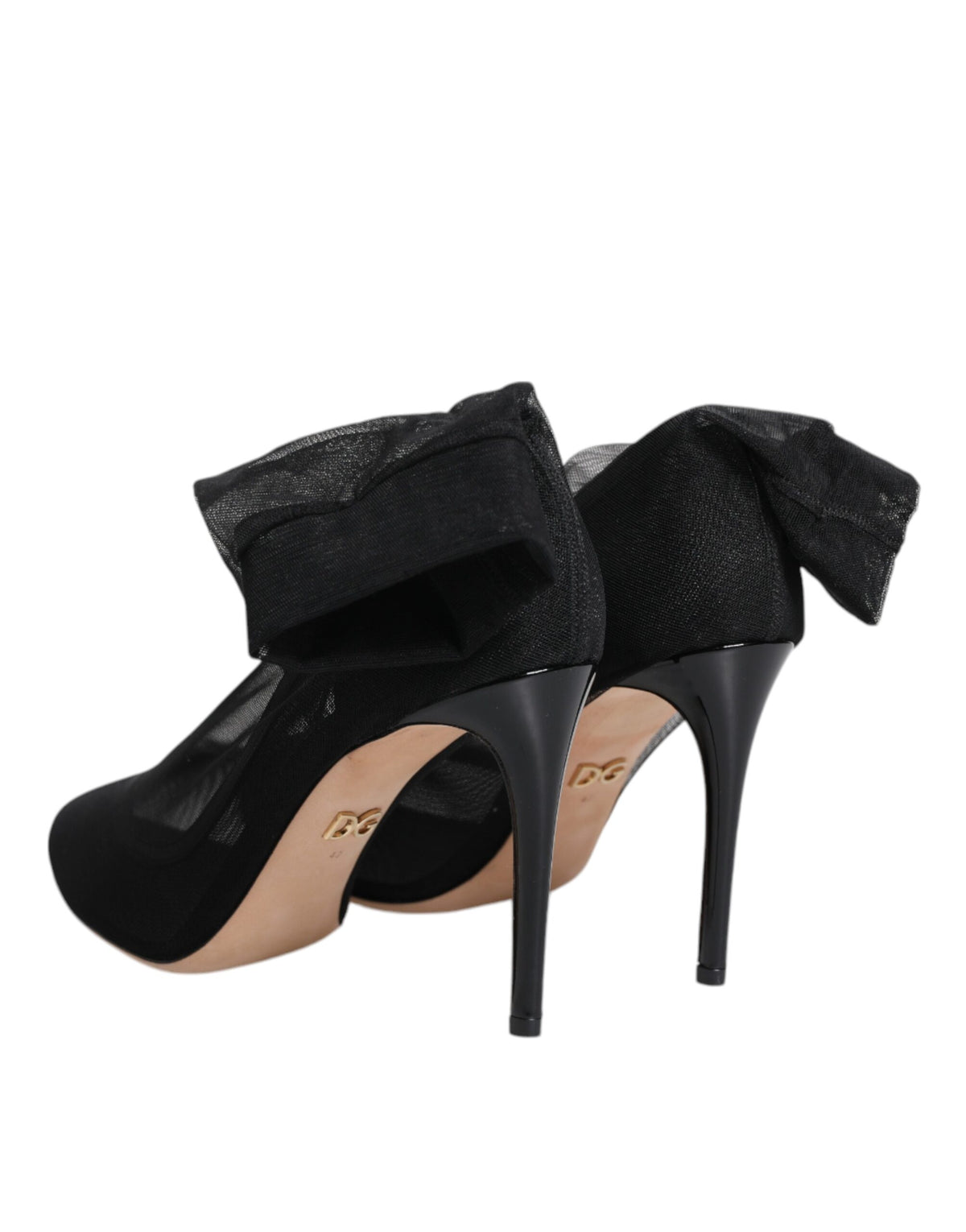 Bottes en forme de chaussettes en maille de nylon noire