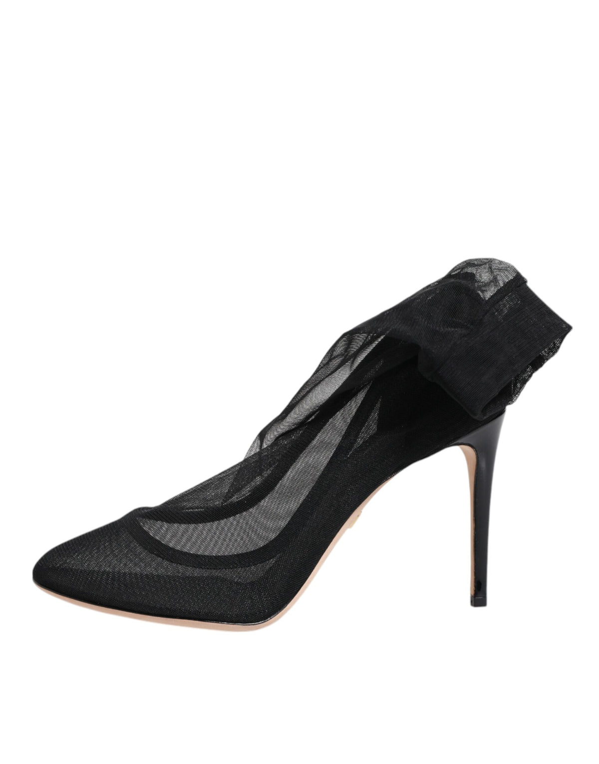 Bottes en forme de chaussettes en maille de nylon noire