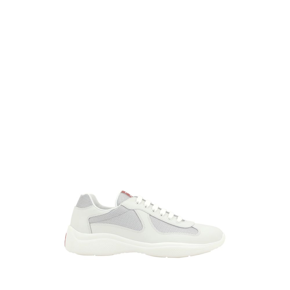 White Polyamide Low Top Sneakers