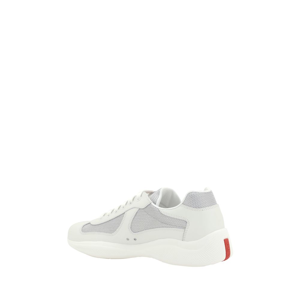 White Polyamide Low Top Sneakers