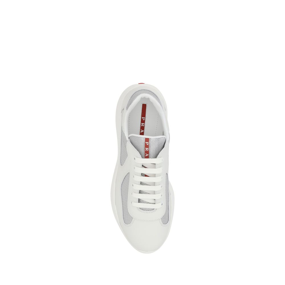 White Polyamide Low Top Sneakers