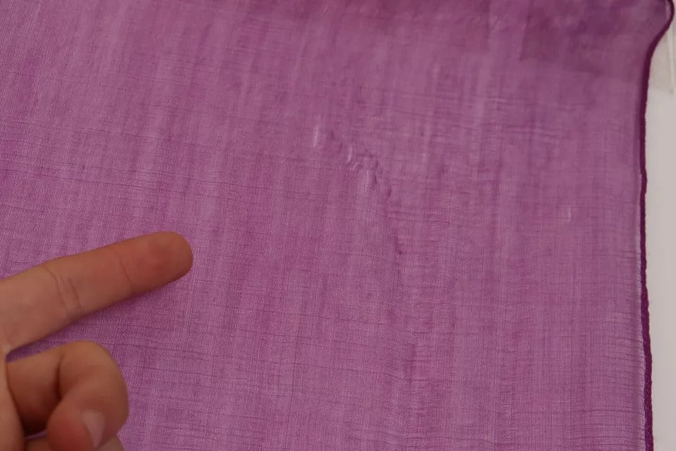 Écharpe, châle ou foulard en cachemire et soie, couleur violet uni.