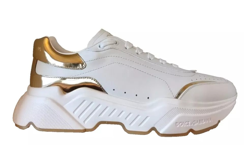 Sneakers en cuir DAYMASTER blanc et or pour homme