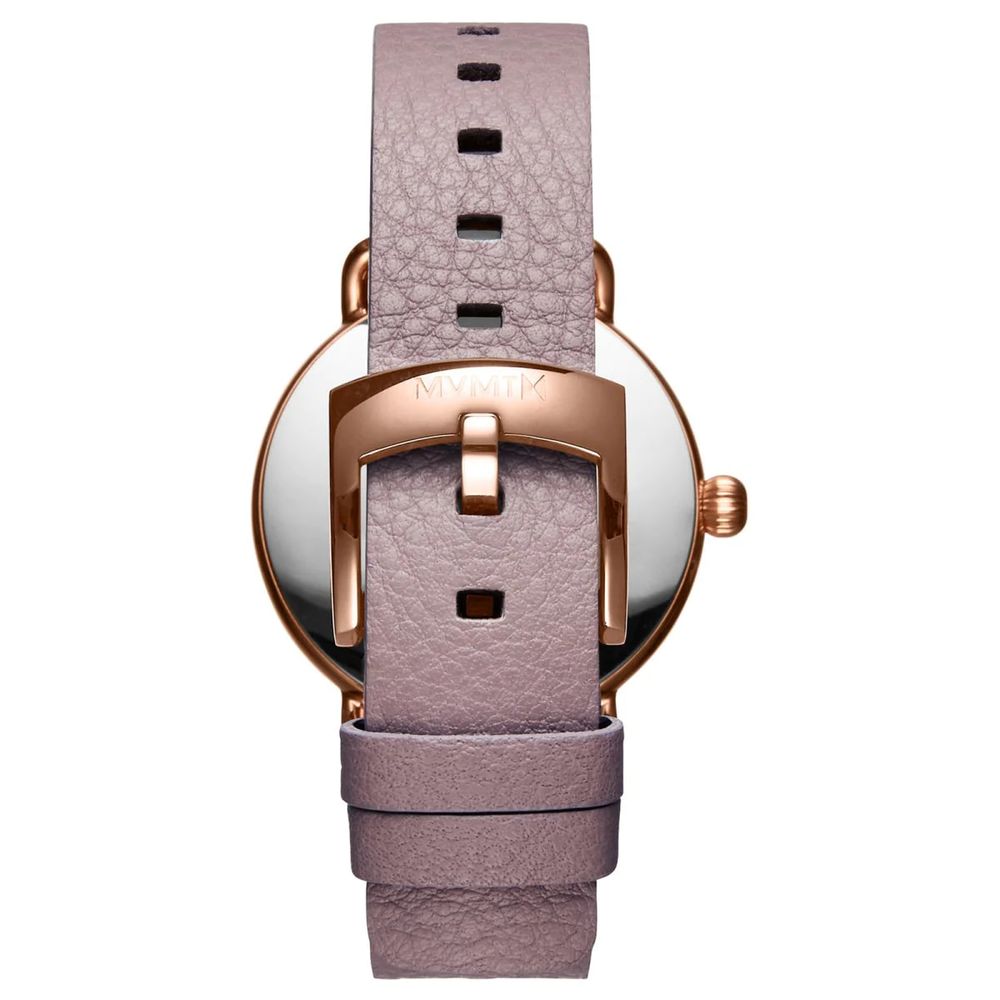 Montre en cuir violet