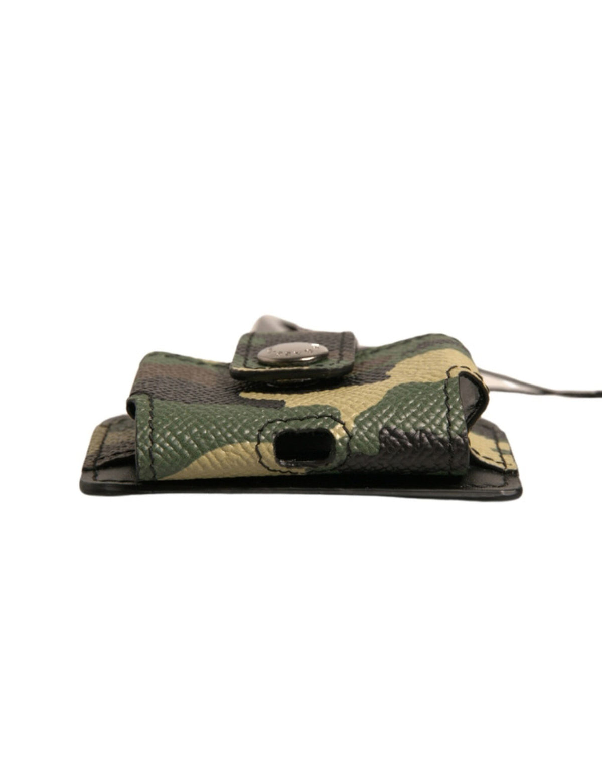 Étui Airpods en cuir et métal multicolore camouflage