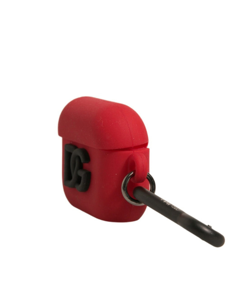 Étui Airpods en caoutchouc de silicone rouge avec logo en relief