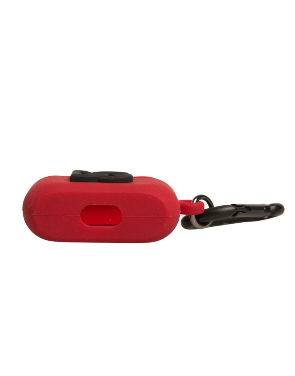 Étui Airpods en caoutchouc de silicone rouge avec logo en relief