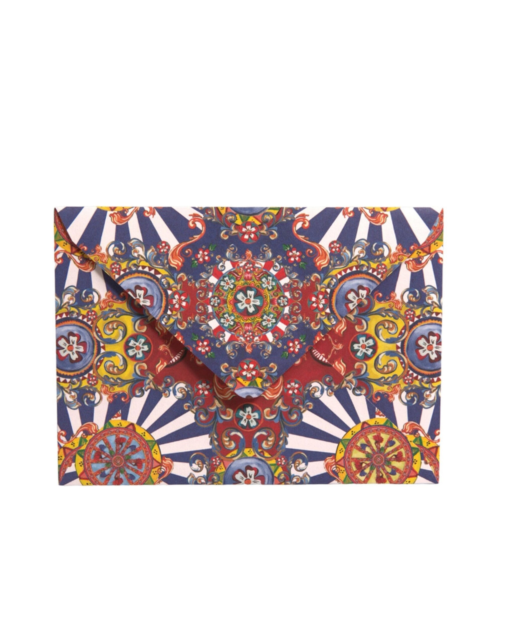 Porte-cartes multicolore en forme d'enveloppe Carretto Siciliano
