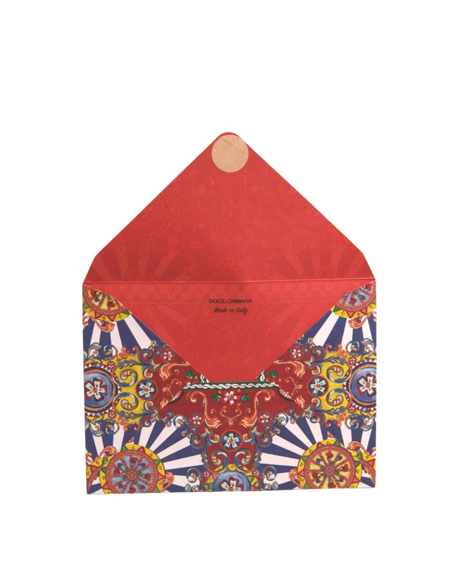 Porte-cartes multicolore en forme d'enveloppe Carretto Siciliano