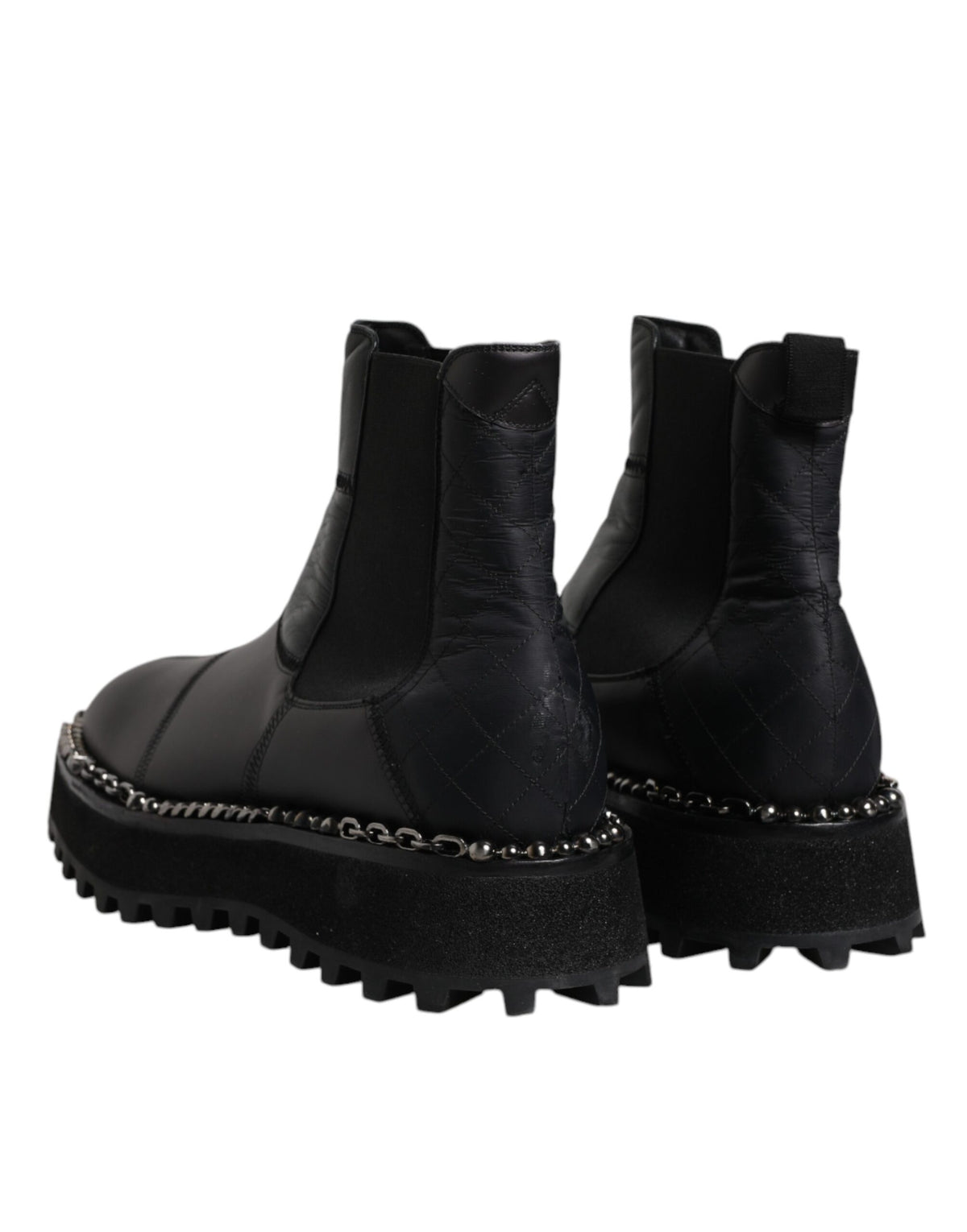 Bottines Chelsea noires en cuir, chaussures à enfiler