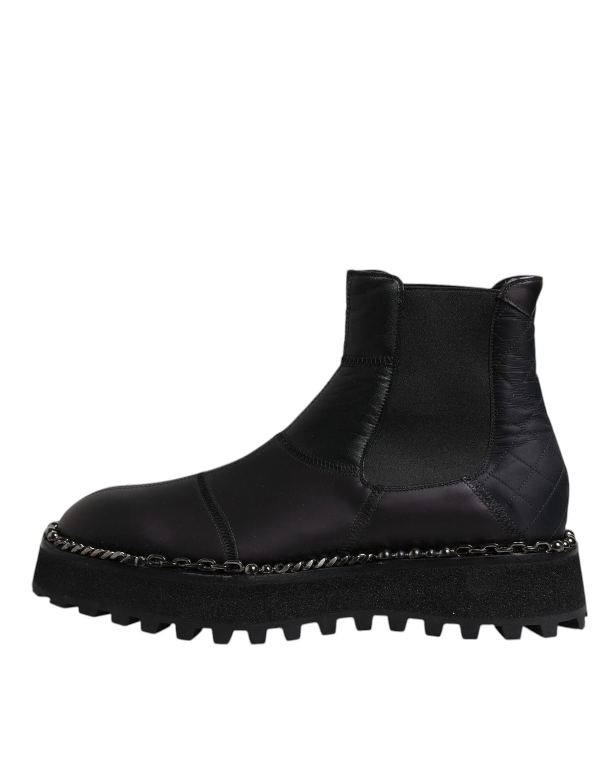 Bottines Chelsea noires en cuir, chaussures à enfiler