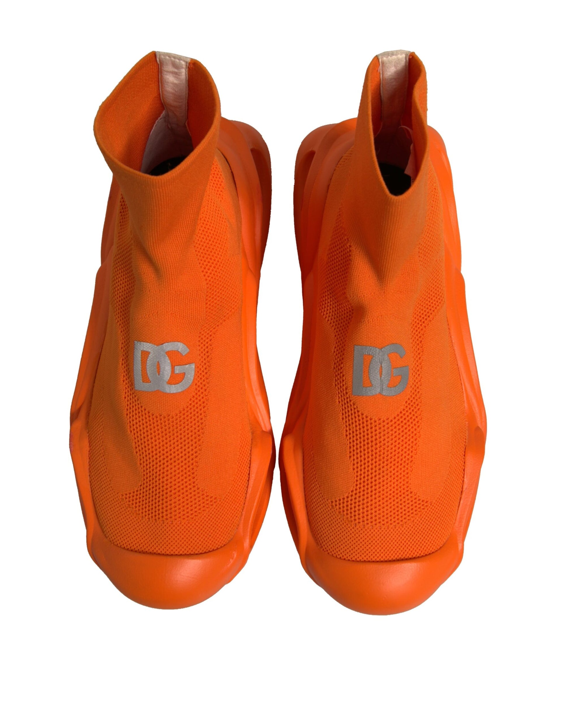 Sneakers homme, baskets à enfiler, motif vague, couleur orange.
