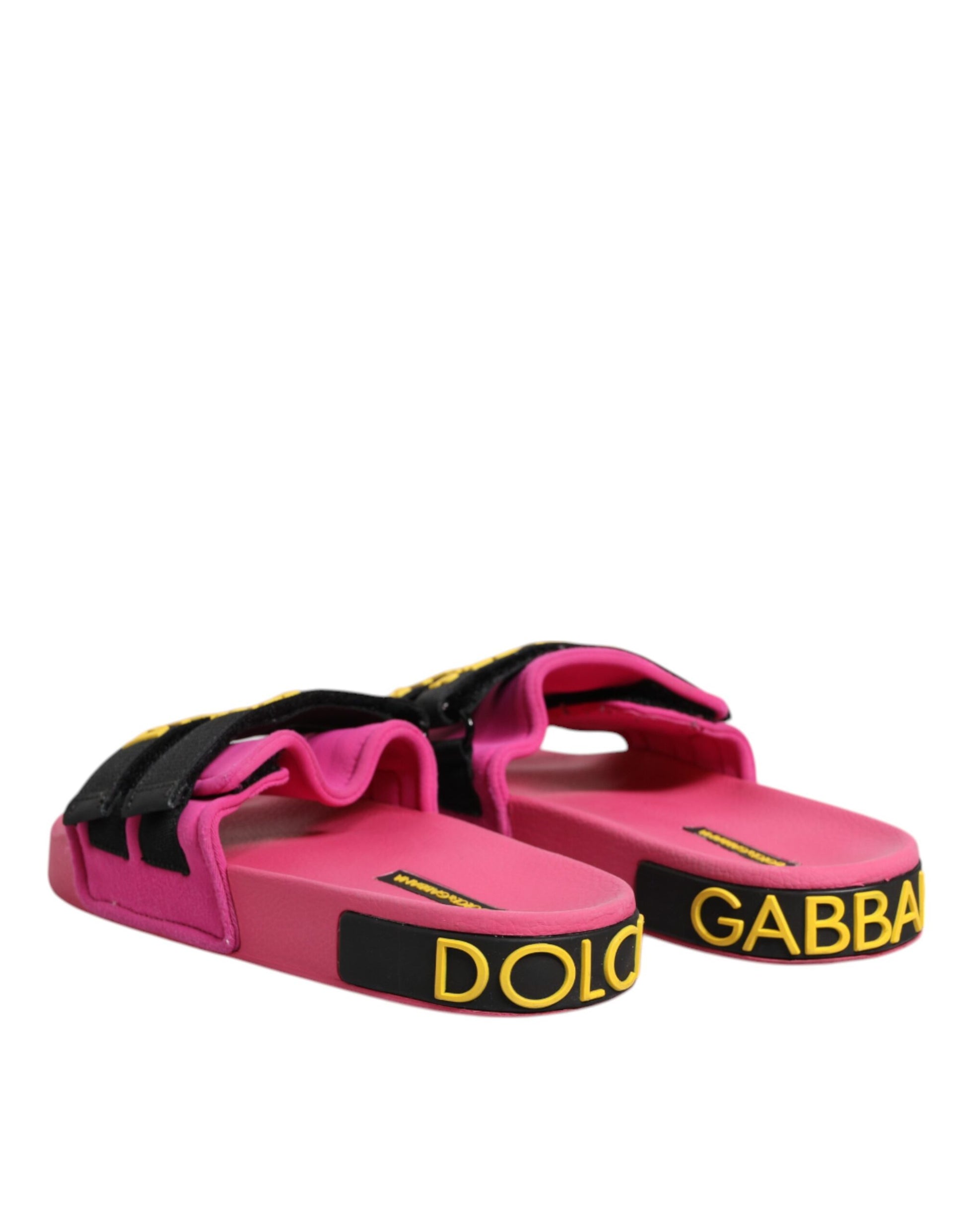 Sandales plates en néoprène fuchsia, chaussures de plage.