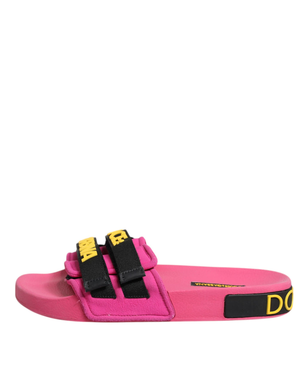 Sandales plates en néoprène fuchsia, chaussures de plage.