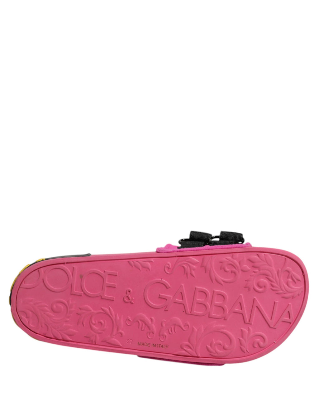 Sandales plates en néoprène fuchsia, chaussures de plage.