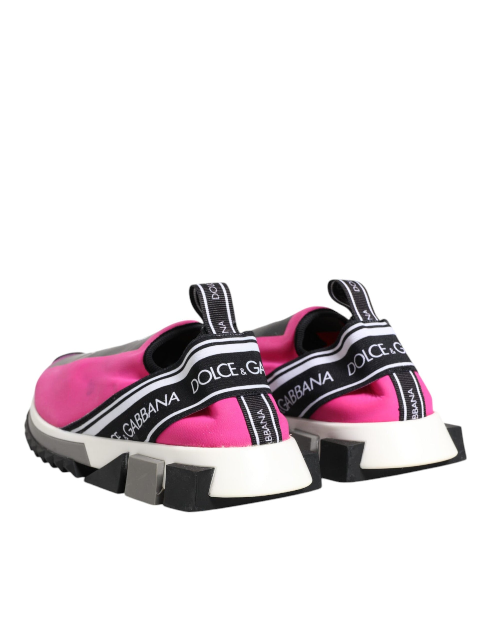 Sneakers Sorrento à enfiler, fuchsia et blanc.