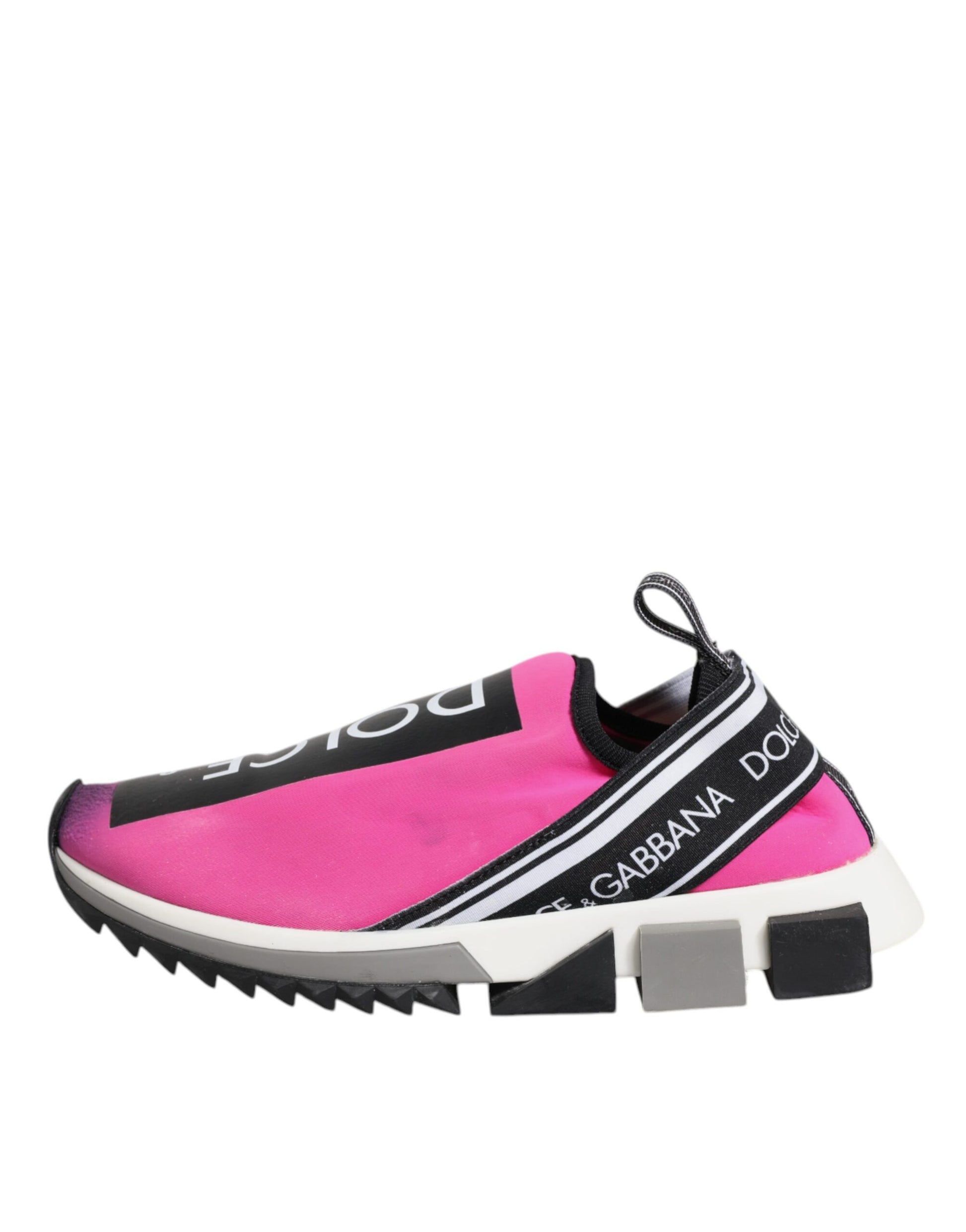 Sneakers Sorrento à enfiler, fuchsia et blanc.