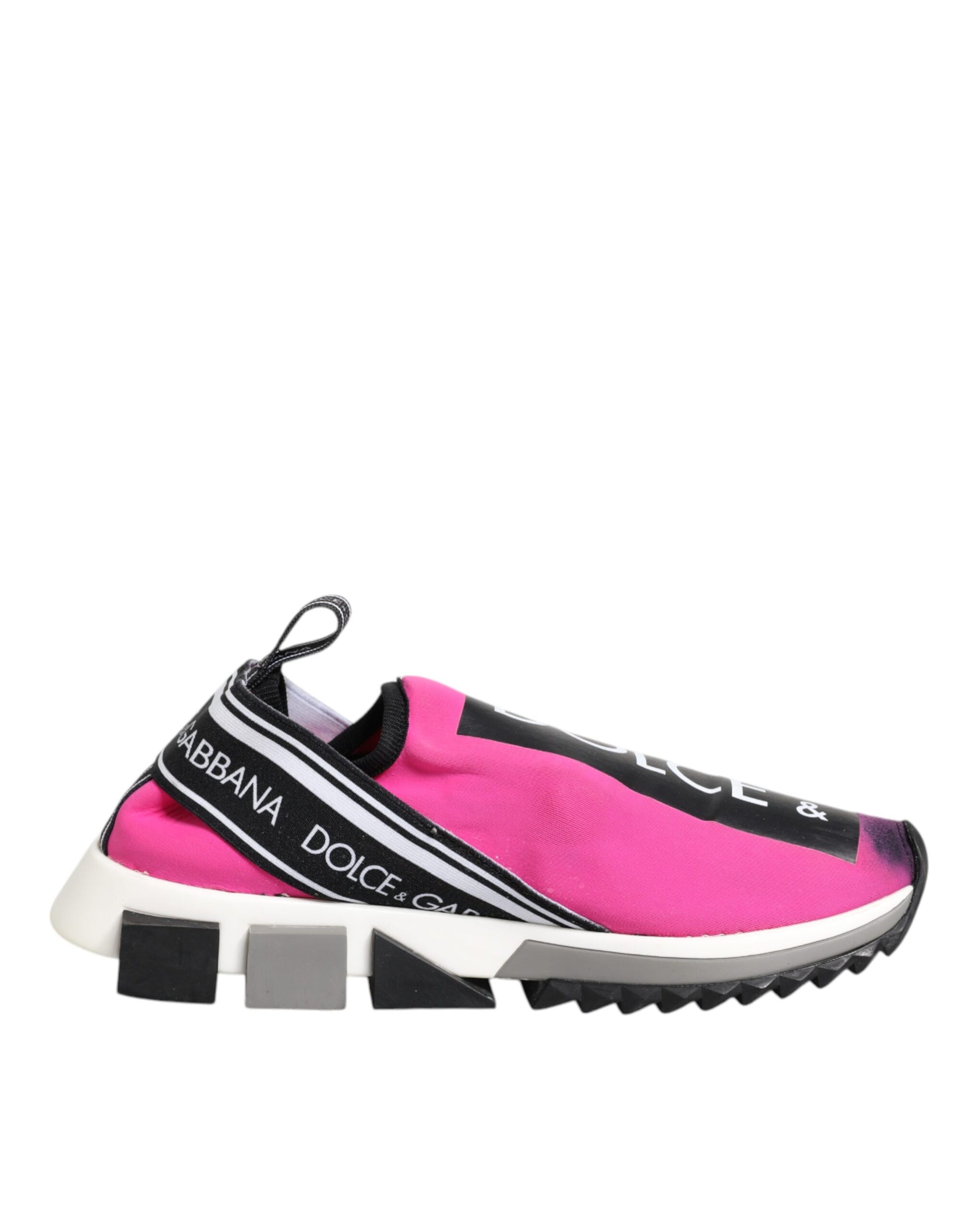 Sneakers Sorrento à enfiler, fuchsia et blanc.