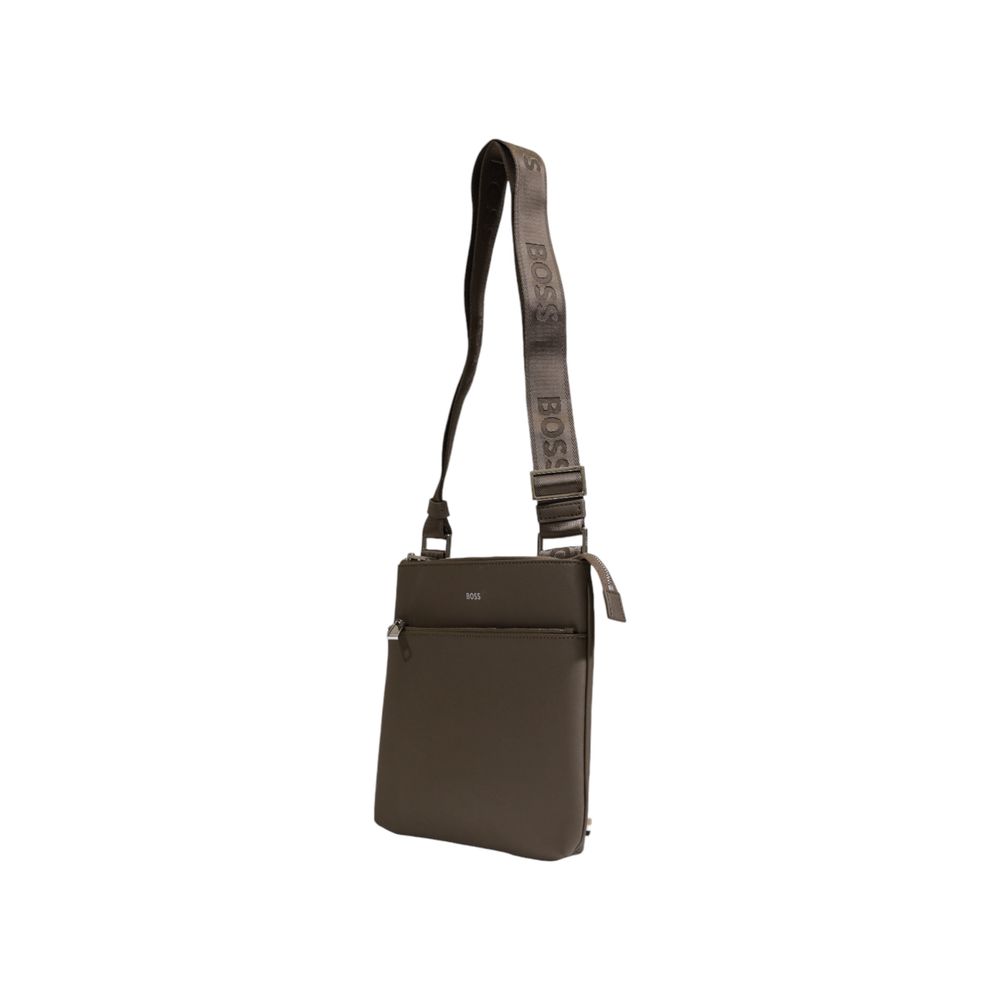 Bicolor Leather Messenger Bag
