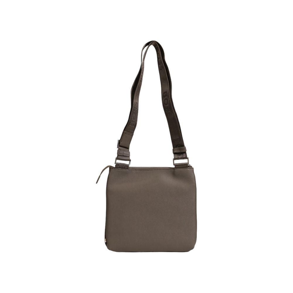 Bicolor Leather Messenger Bag