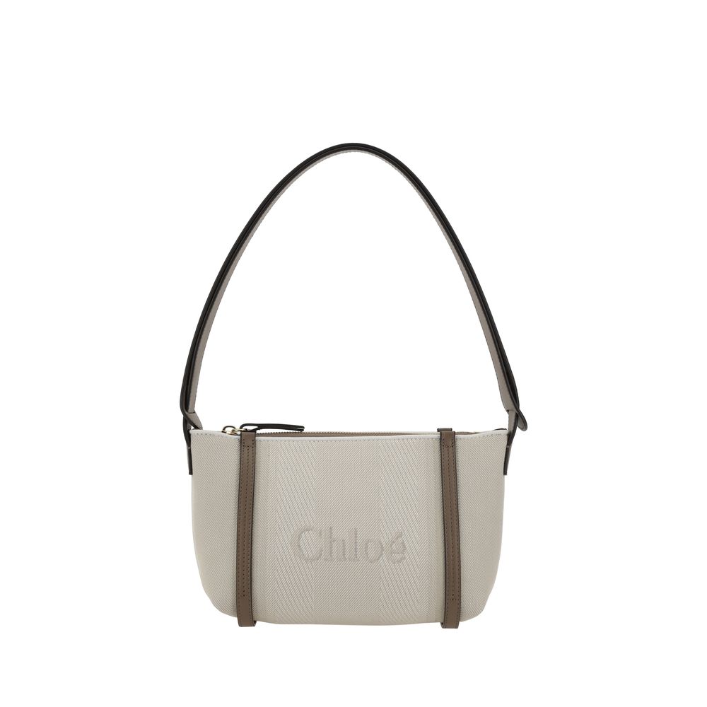 Beige Cotton Shoulder Bag