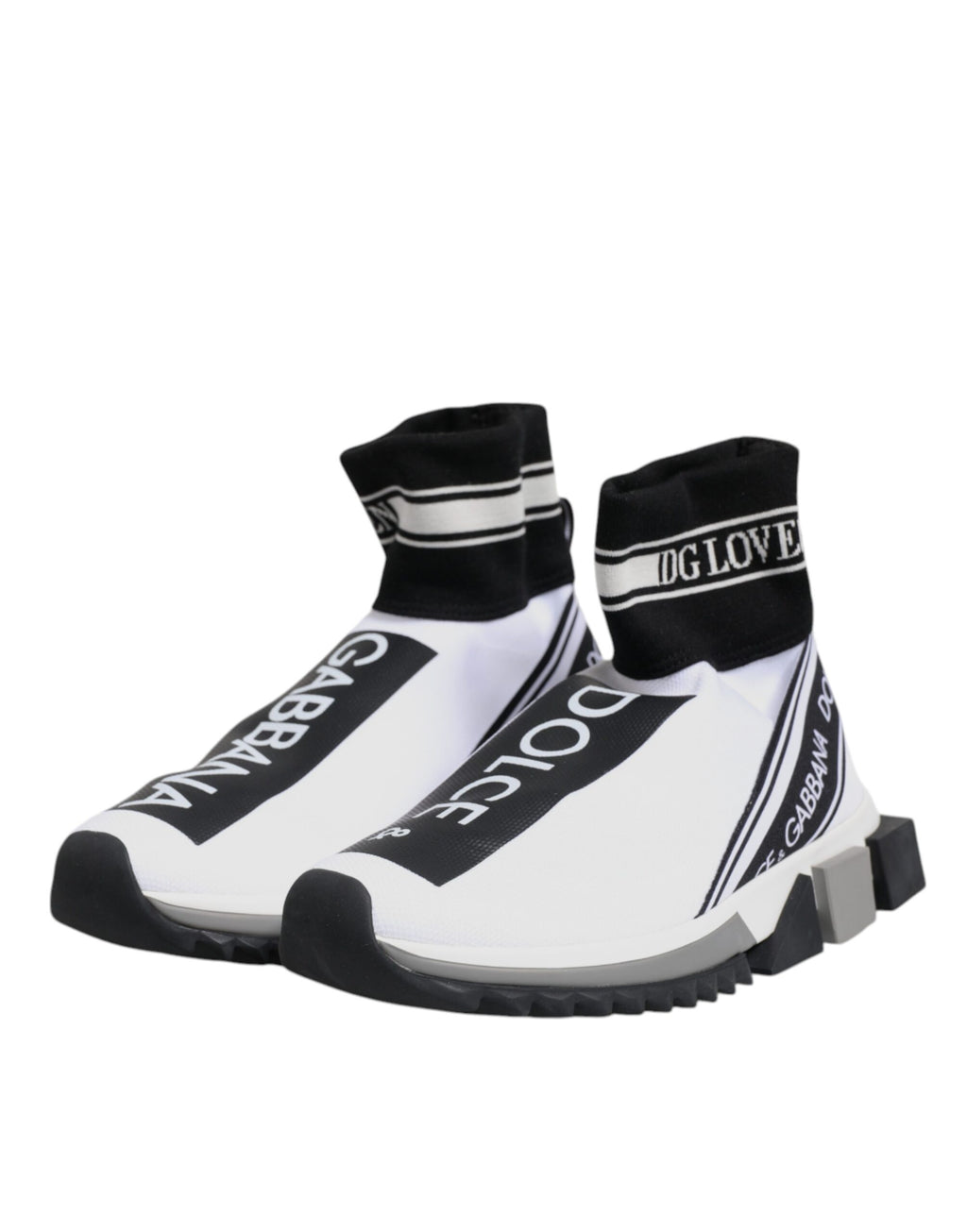 Chaussures baskets blanches et noires Sorrento