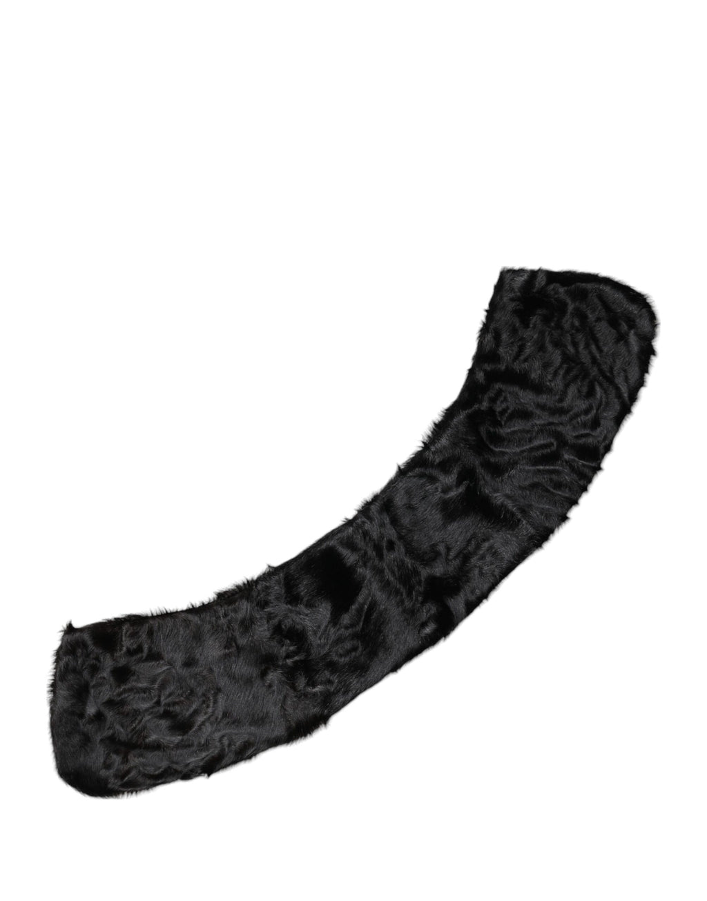 Écharpe col en fourrure d'agneau noir pour femme