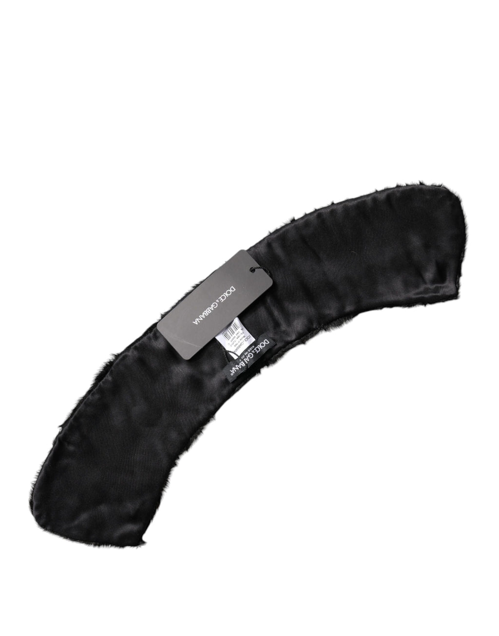 Écharpe col en fourrure d'agneau noir pour femme