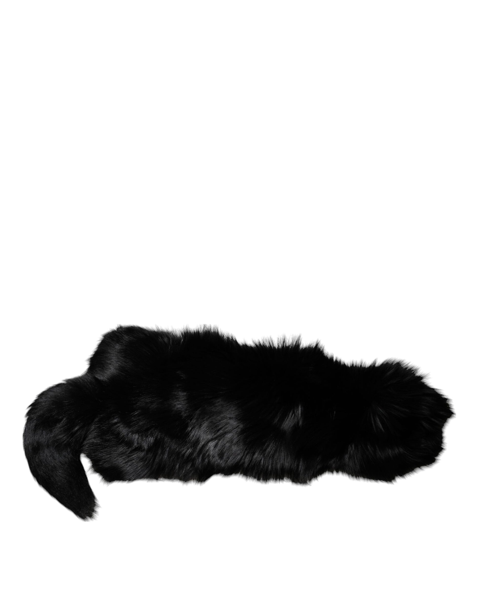 Écharpe de cou en fourrure de renard noir, réchauffe-cou, pour l'hiver