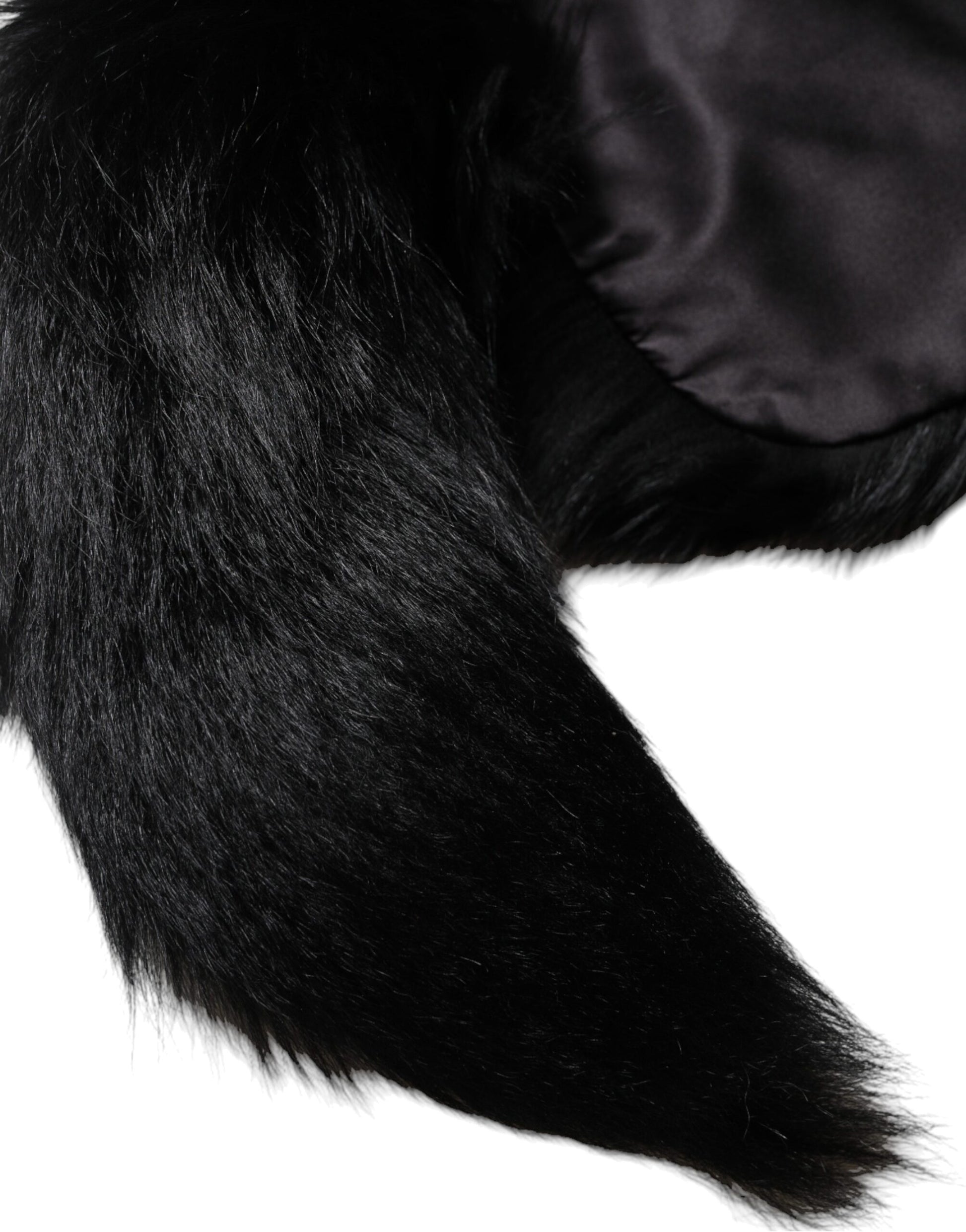 Écharpe de cou en fourrure de renard noir, réchauffe-cou, pour l'hiver