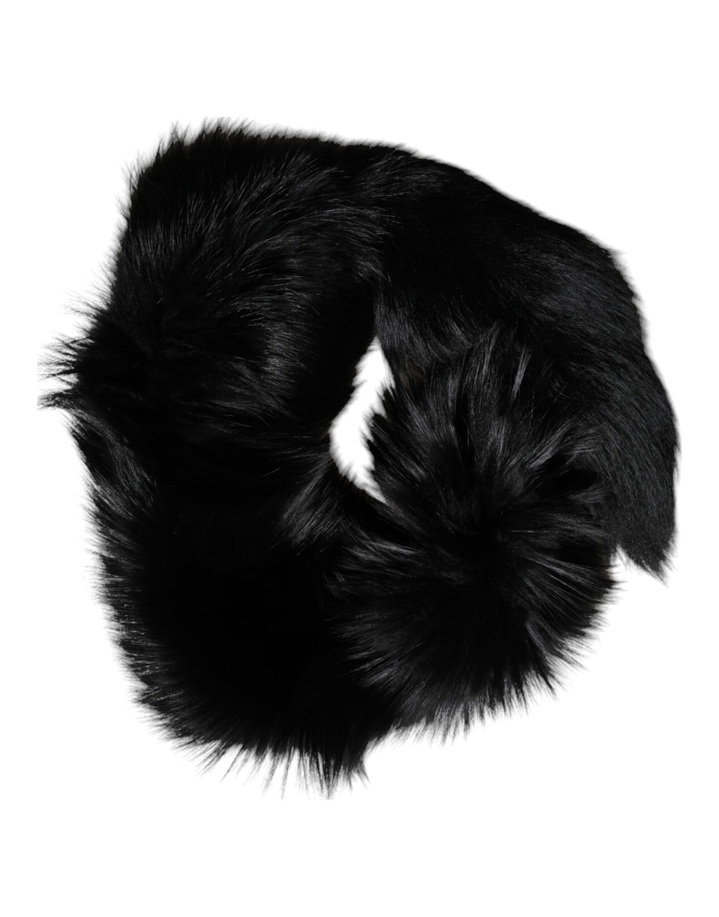 Écharpe de cou en fourrure de renard noir, réchauffe-cou, pour l'hiver