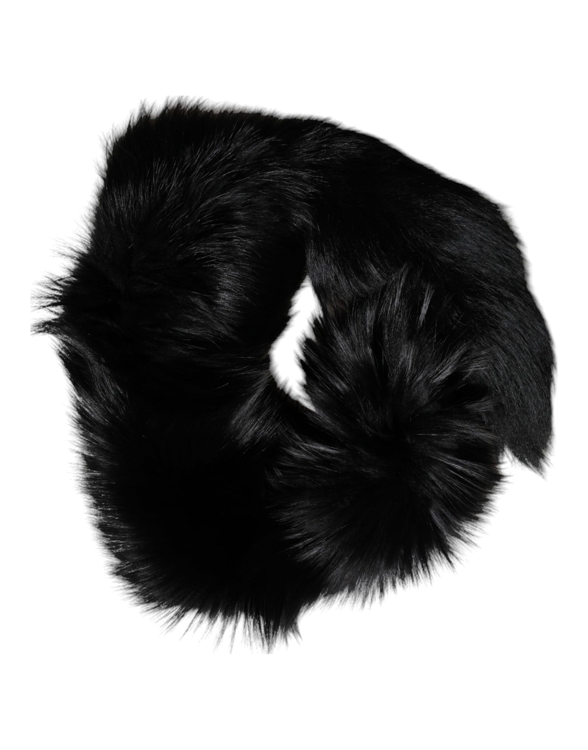Écharpe de cou en fourrure de renard noir, réchauffe-cou, pour l'hiver