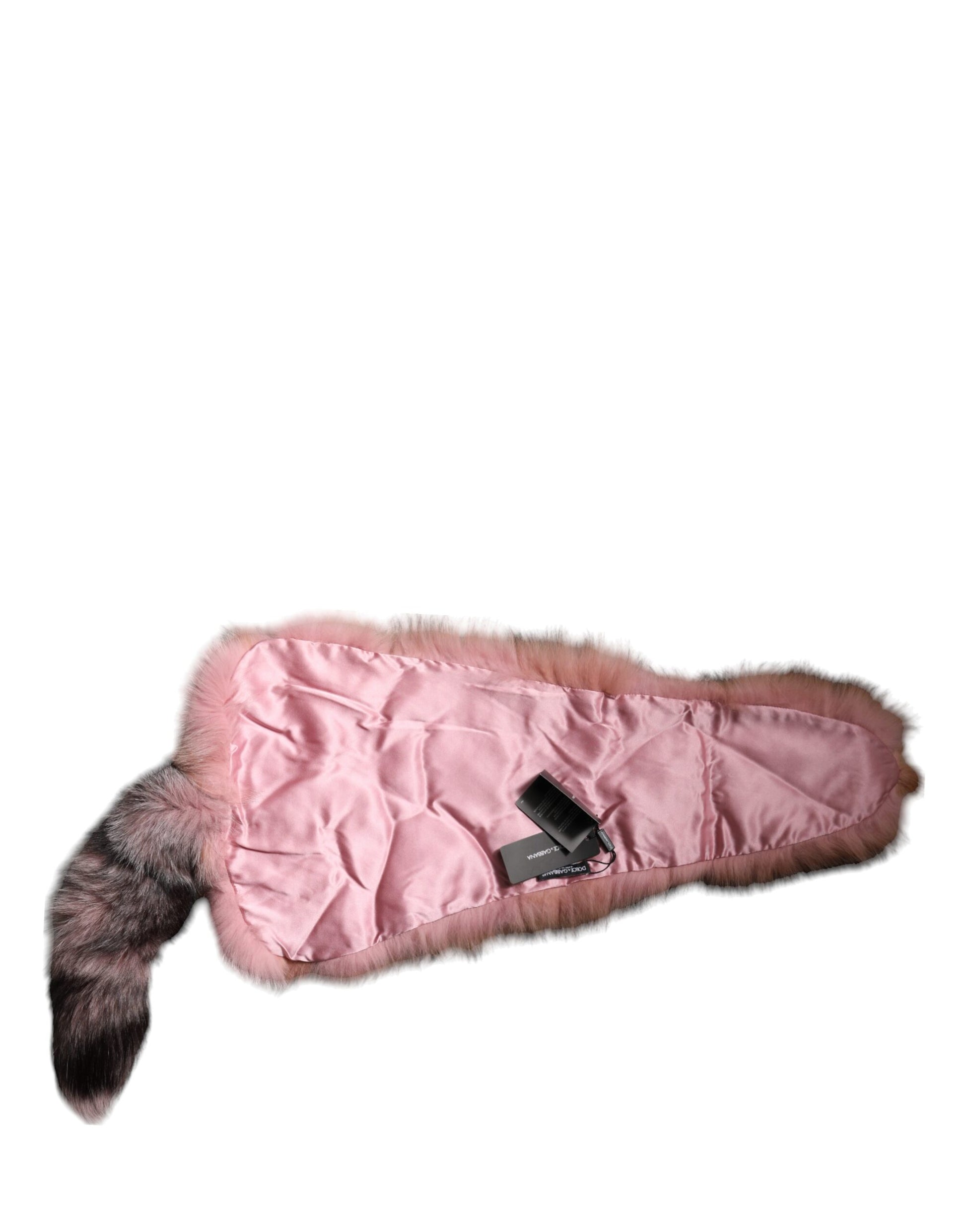 Chaleuseur de cou en fourrure de renard rose glacé, écharpe d'hiver