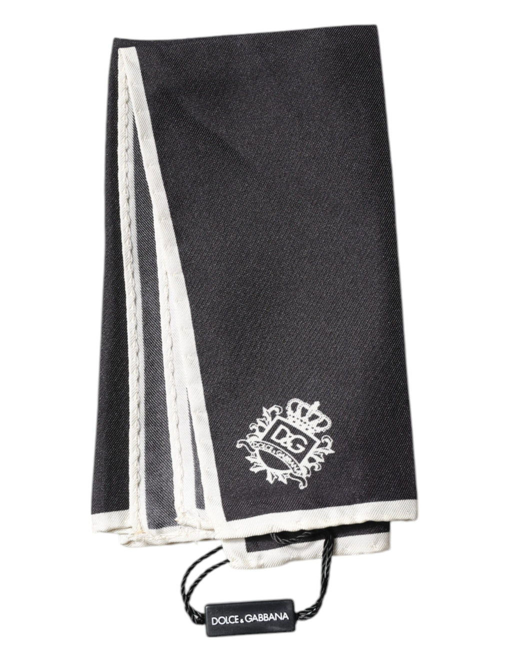 Écharpe carrée en forme de mouchoir de poche avec logo de la couronne noire.