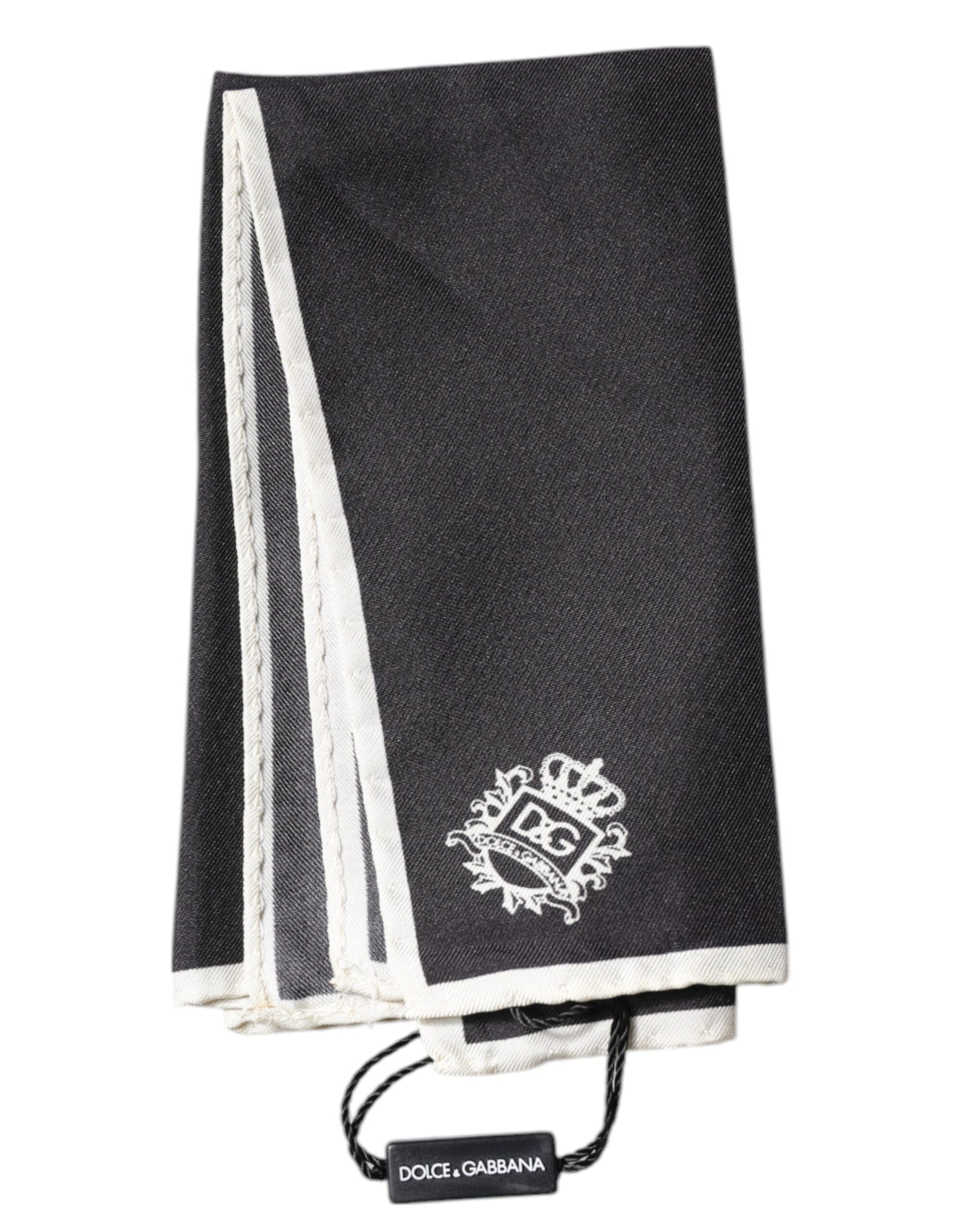 Écharpe carrée en forme de mouchoir de poche avec logo de la couronne noire.